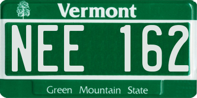 VT license plate NEE162