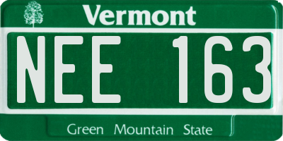 VT license plate NEE163