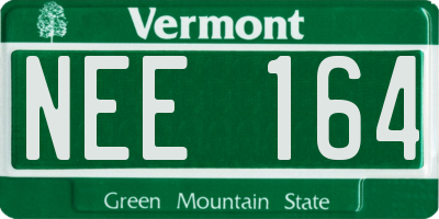VT license plate NEE164