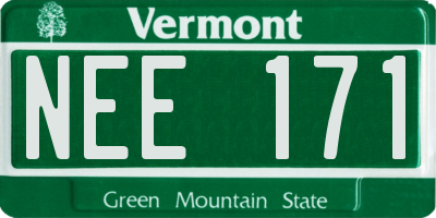 VT license plate NEE171