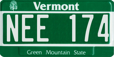 VT license plate NEE174