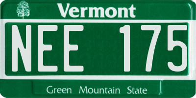 VT license plate NEE175