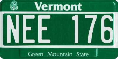 VT license plate NEE176