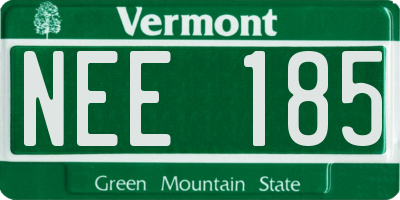 VT license plate NEE185