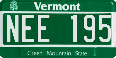 VT license plate NEE195