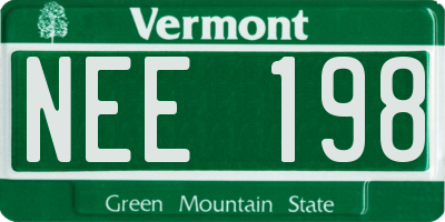VT license plate NEE198
