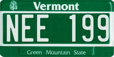 VT license plate NEE199