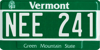 VT license plate NEE241