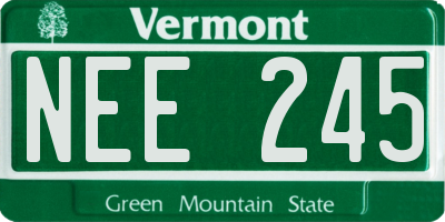 VT license plate NEE245