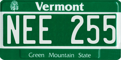 VT license plate NEE255