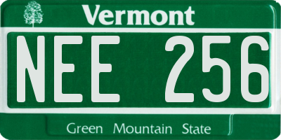 VT license plate NEE256