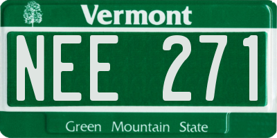 VT license plate NEE271
