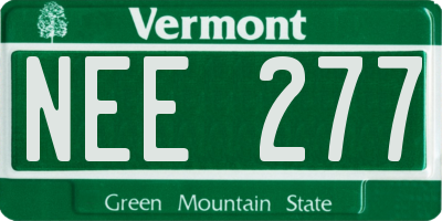 VT license plate NEE277