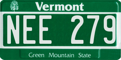 VT license plate NEE279