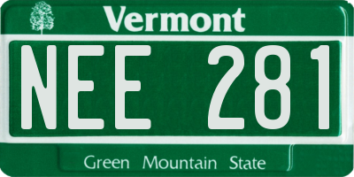 VT license plate NEE281
