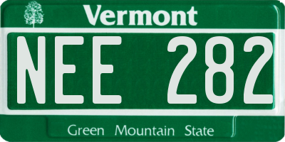 VT license plate NEE282