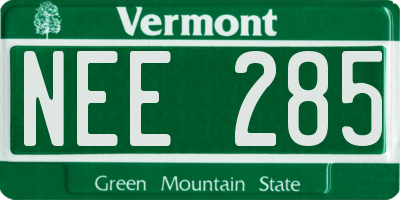 VT license plate NEE285