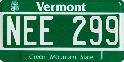 VT license plate NEE299