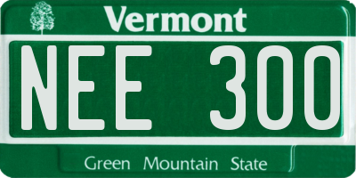 VT license plate NEE300