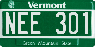 VT license plate NEE301