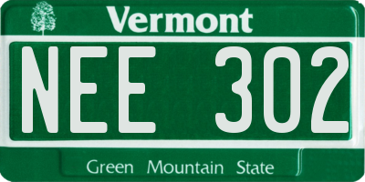 VT license plate NEE302