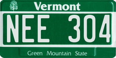 VT license plate NEE304