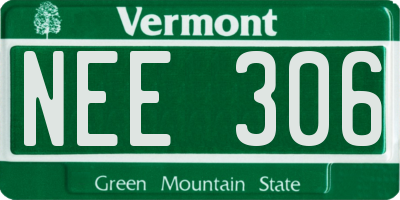 VT license plate NEE306