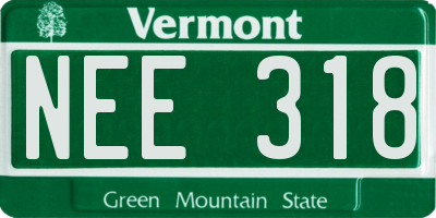 VT license plate NEE318