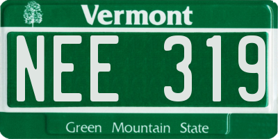 VT license plate NEE319