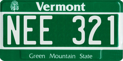 VT license plate NEE321