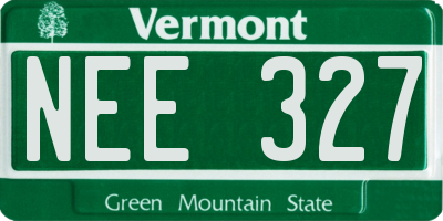 VT license plate NEE327