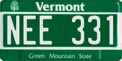 VT license plate NEE331