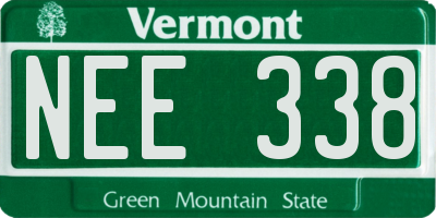 VT license plate NEE338
