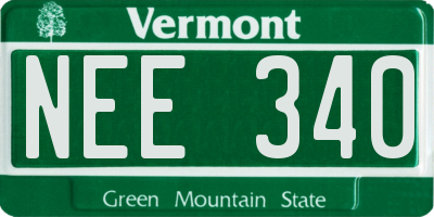 VT license plate NEE340
