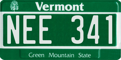 VT license plate NEE341