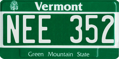 VT license plate NEE352