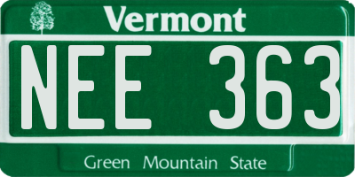 VT license plate NEE363