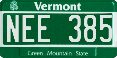 VT license plate NEE385