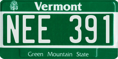 VT license plate NEE391