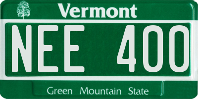 VT license plate NEE400