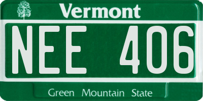 VT license plate NEE406