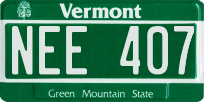 VT license plate NEE407