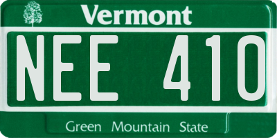 VT license plate NEE410