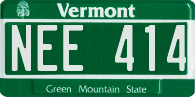 VT license plate NEE414