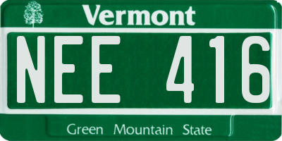 VT license plate NEE416