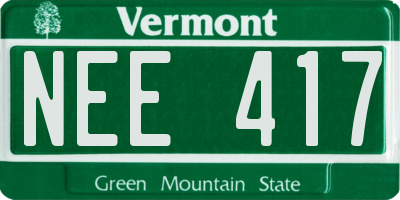 VT license plate NEE417