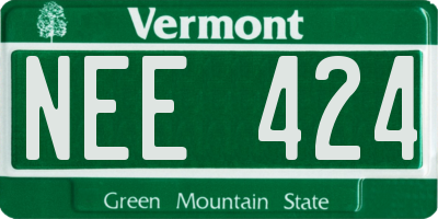 VT license plate NEE424