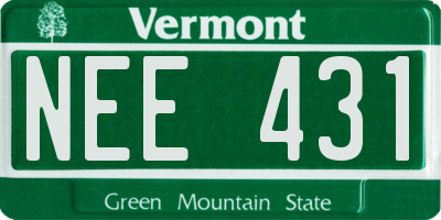 VT license plate NEE431