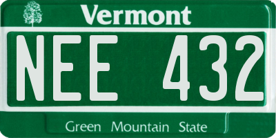 VT license plate NEE432