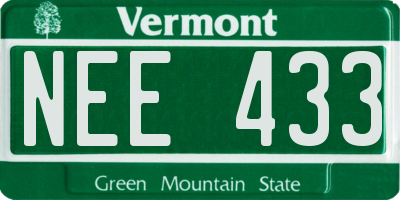 VT license plate NEE433